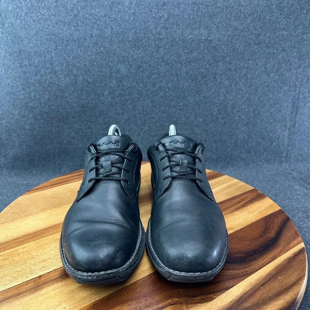 Timberland PRO Mens Sz 9 Black Leather Oxford Work Shoes A191Z